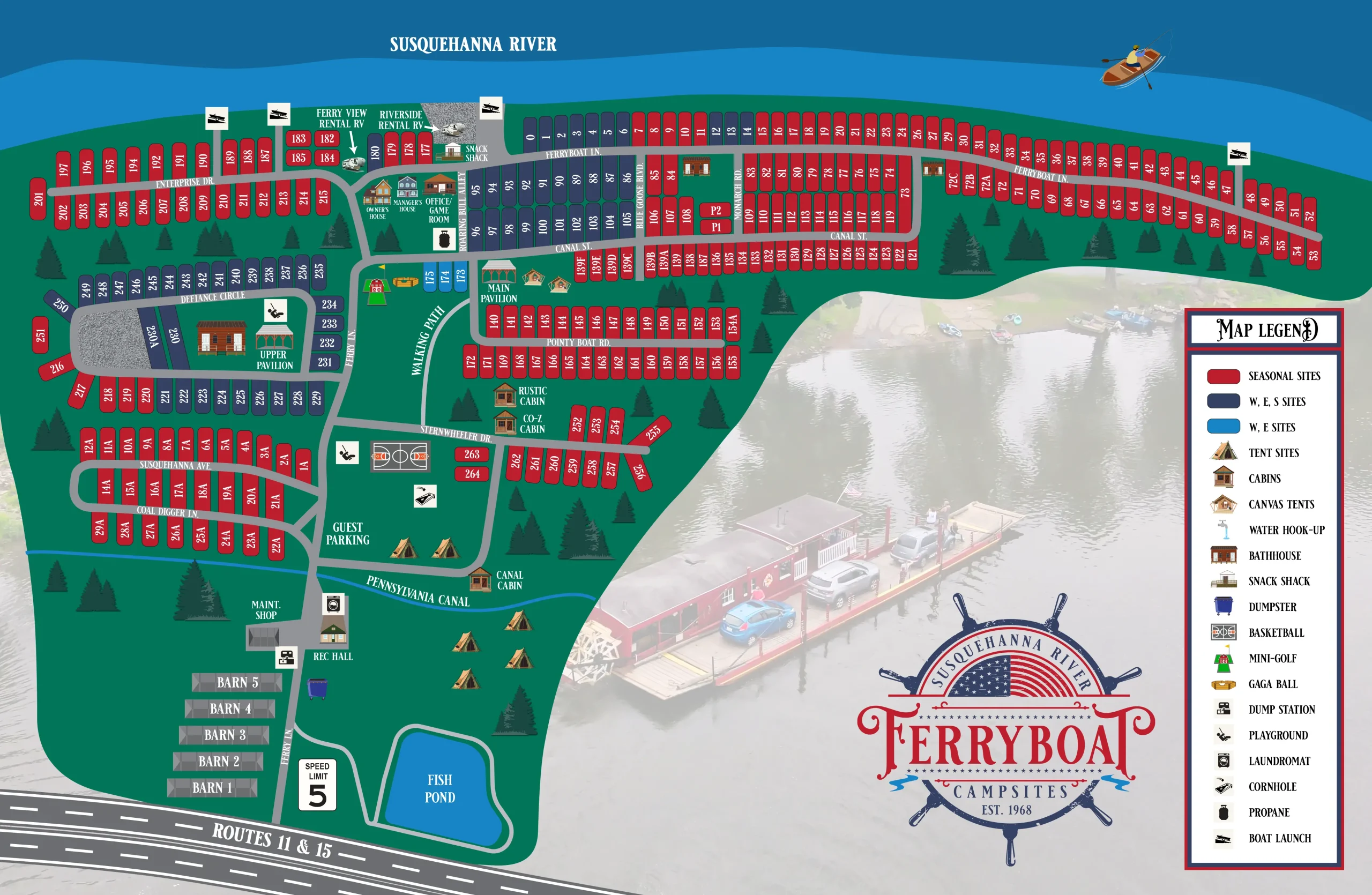 Ferryboat Campsites Map